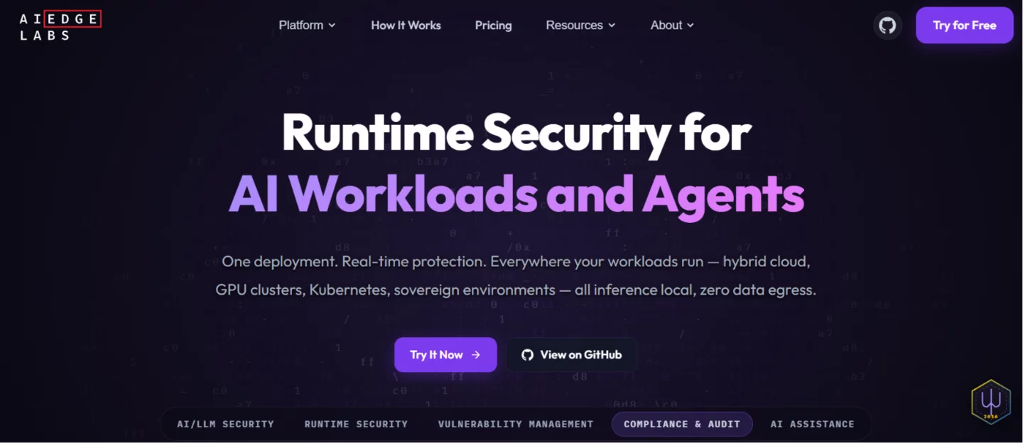 AI EdgeLabs runtime security for AI workloads and agents across hybrid cloud, GPU clusters and Kubernetes